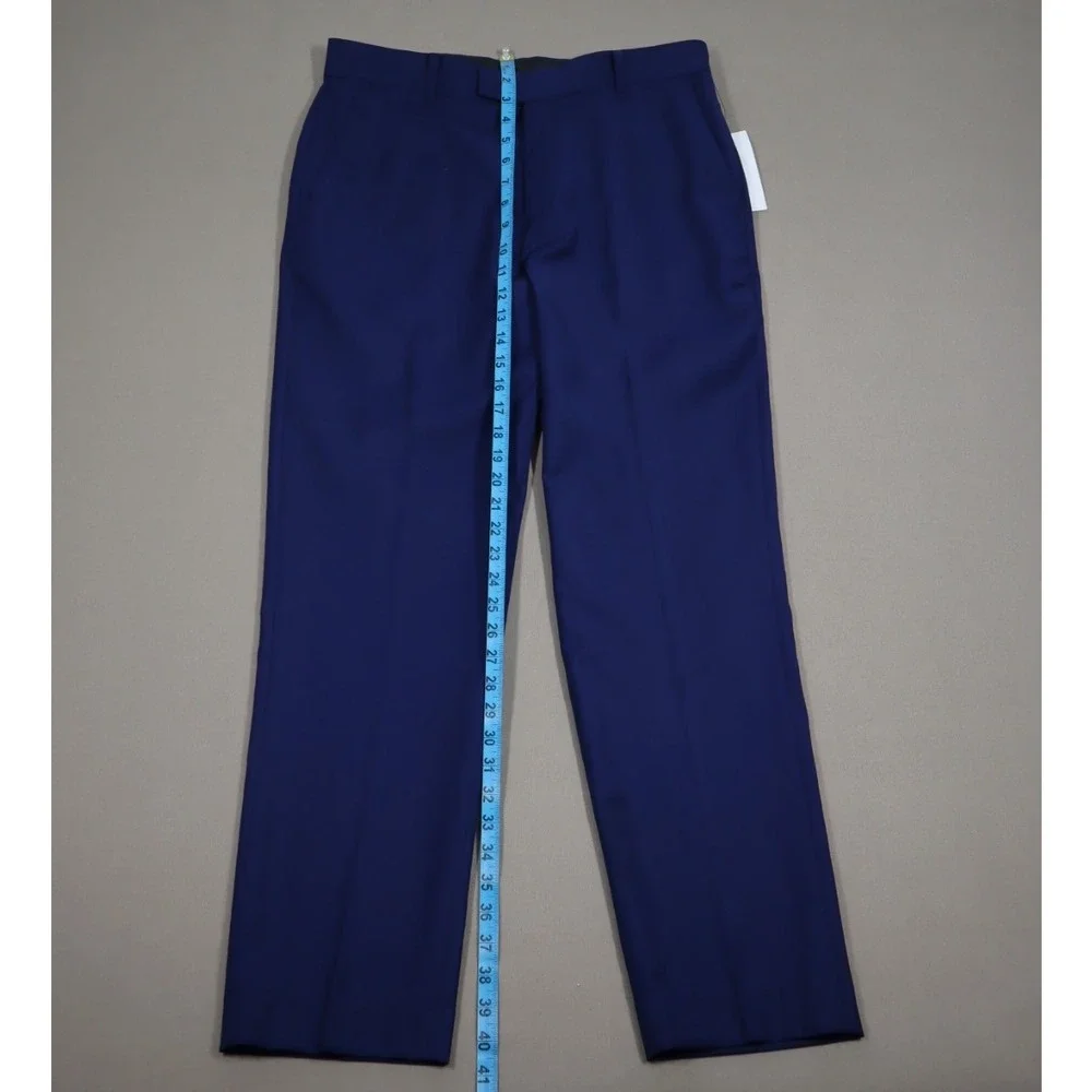 Calvin Klein Boys Bi-Stretch Dress Pant‎ Straight Leg Fit Bright Blue Size 20H